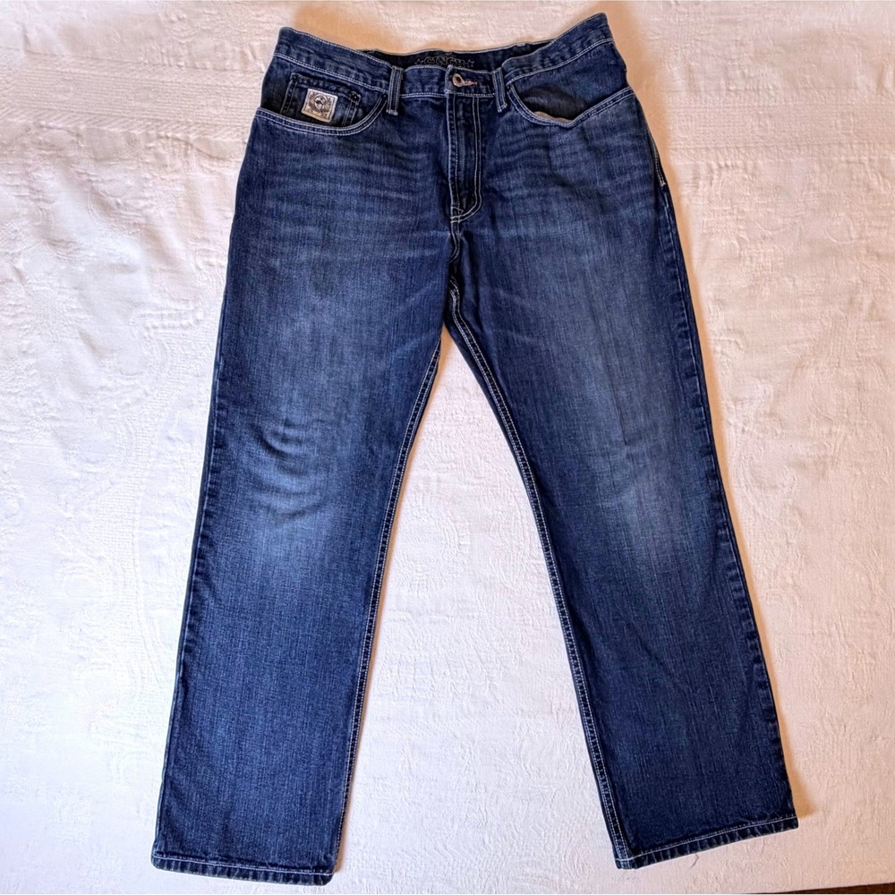 Cinch Carter 2.0 Mens Relaxed Fit Straight Leg Dark Wash Jeans 36x32 MB92834019